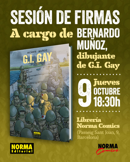 Sesión de firmas de G.I. GAY con Bernardo Muñoz en Barcelona