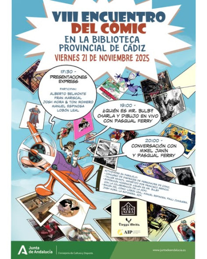 Encuentro con Fran Mariscal en VIII Encuentro del Cómic en la Biblioteca Provincial de Cádiz