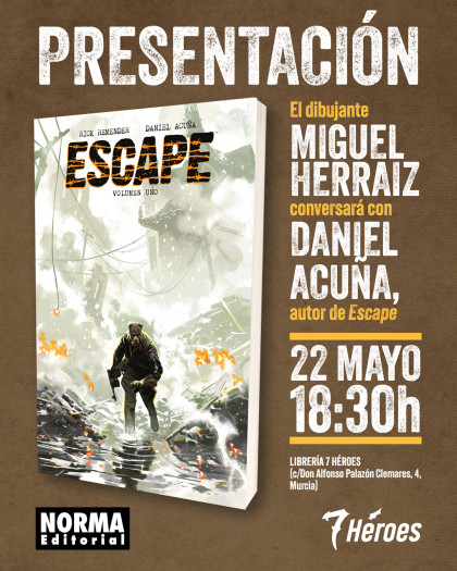 PRESENTACIÓN DE 'ESCAPE' CON SU DIBUJANTE, DANIEL ACUÑA, EN MURCIA