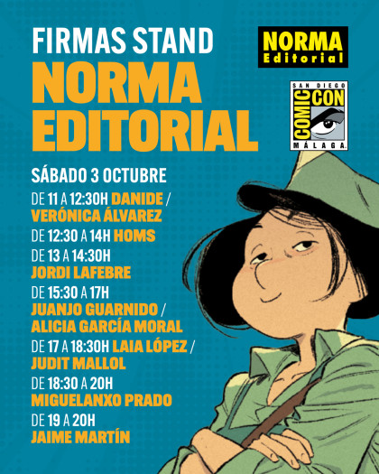 HORARIO DE FIRMAS DEL SÁBADO EN NUESTRO STAND DE LA COMIC-CON DE MÁLAGA
