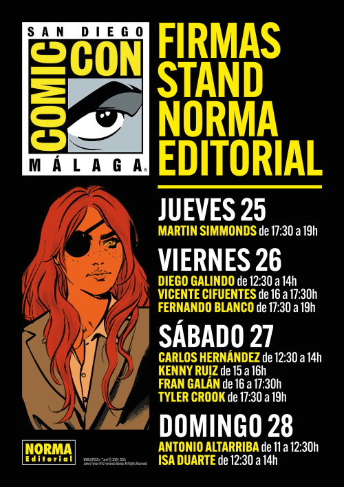 Horario de firmas de nuestro stand en la Comic-Con de Málaga (25-28 septiembre)